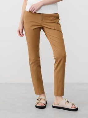Banana Republic 8 Sloan Slim High-Rise Ankle Pant Tan